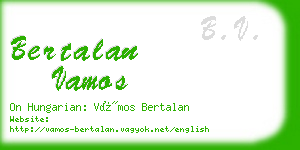 bertalan vamos business card